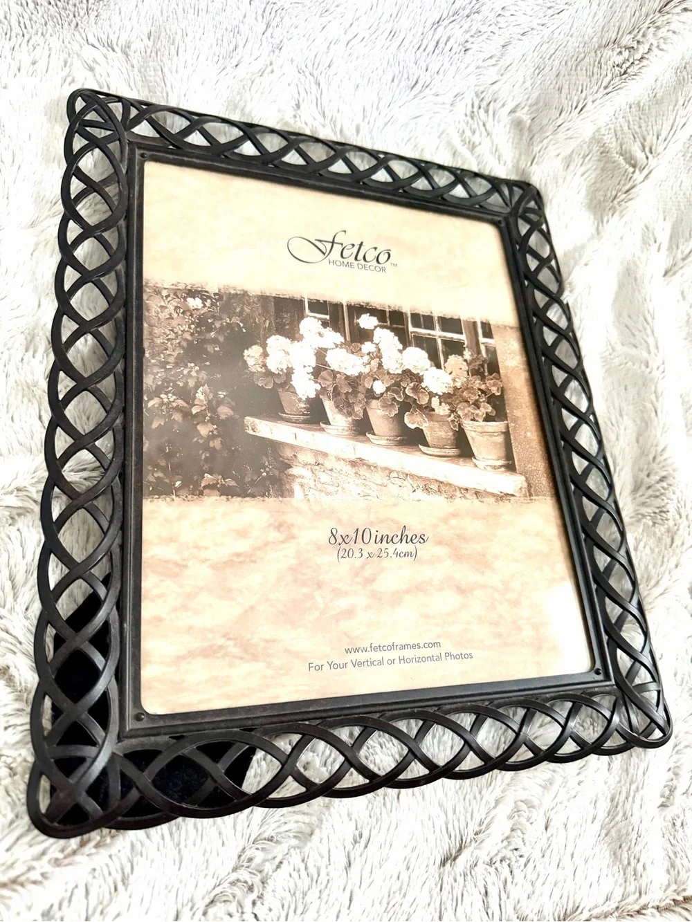 Fetco Black Woven Metal Picture Frame